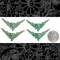 Verdigris Finished Brass Woman with Flowing Hair Vintage Art Deco Corners or Connectors - Set of Four - V-2C54